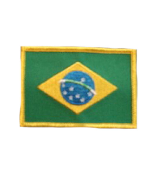 Brasilien Aufnäher Fahne