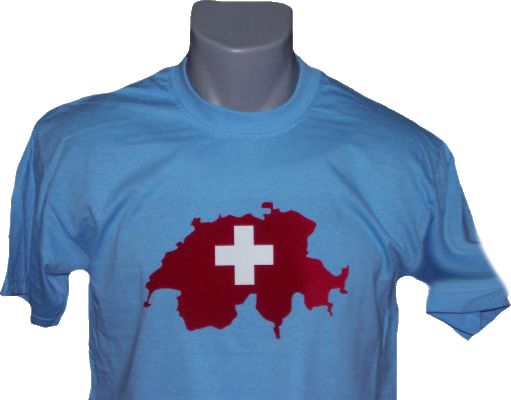 Schweiz T-Shirt Map&Flag