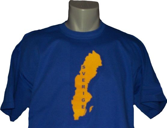 Schweden T-Shirt Map&Name