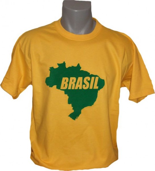 Brasilien T-Shirt Map&Name