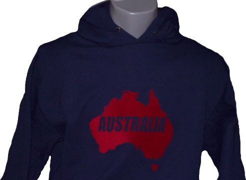 Australien Hoodie Map&Name